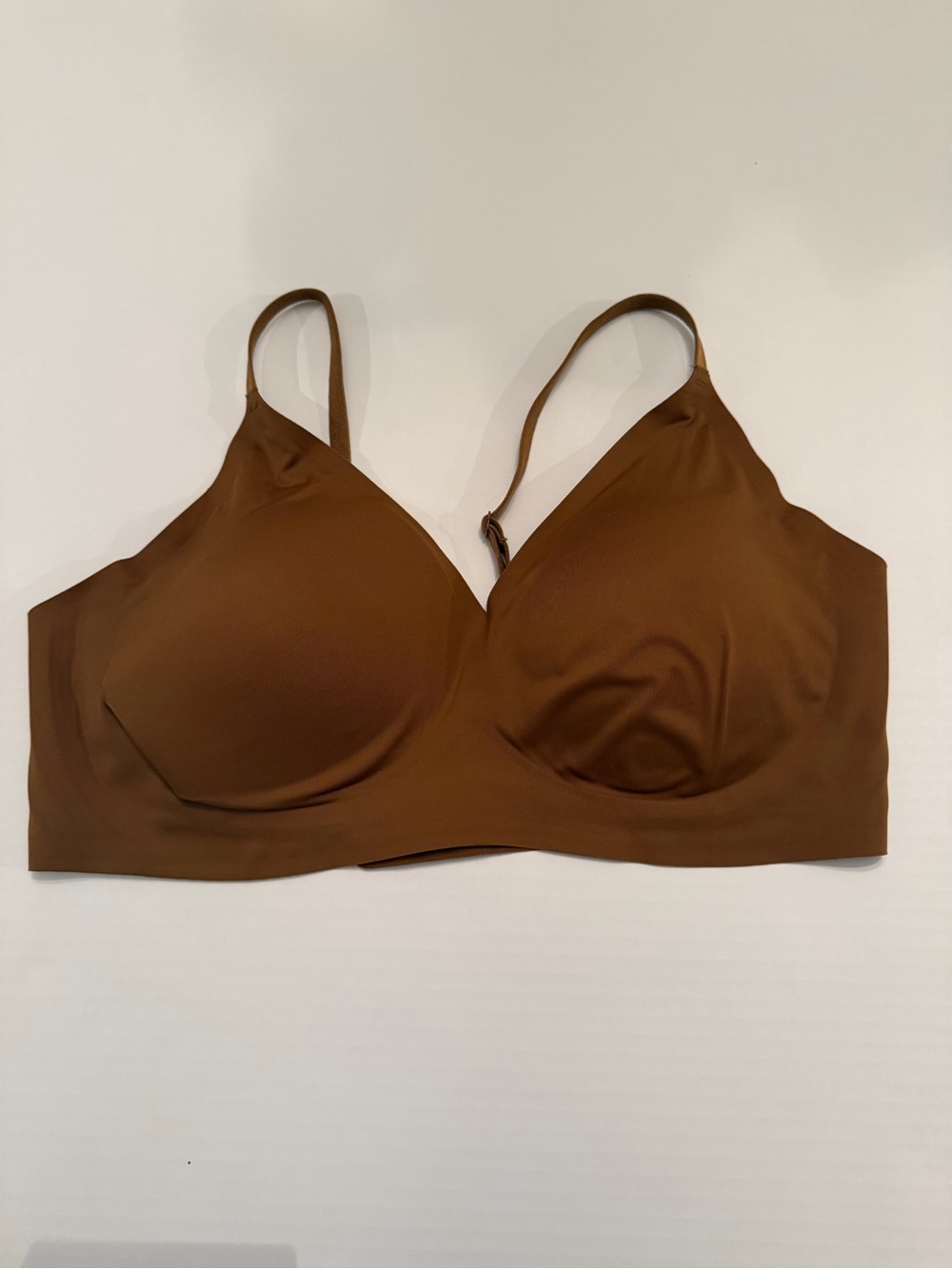 EBY Relief Bra Sunkissed Tan Women XL Wireless Supportive Seamless Metal-Free